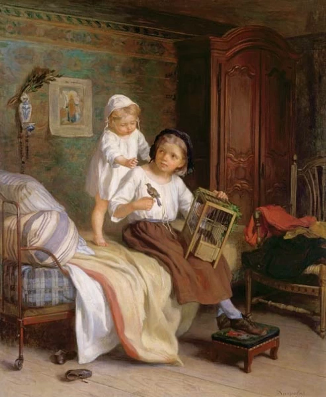 André - Henri Dargelas, L'uccellino in gabbia